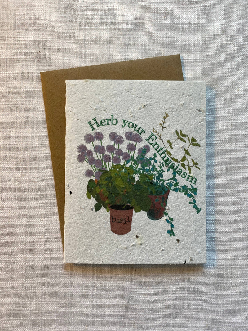 *Plantable* "Herb Your Enthusiasm" Seed Card