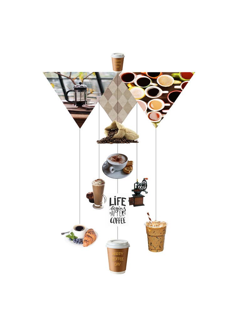 “Life Begins After Coffee” Any Occasion Chandelier Card