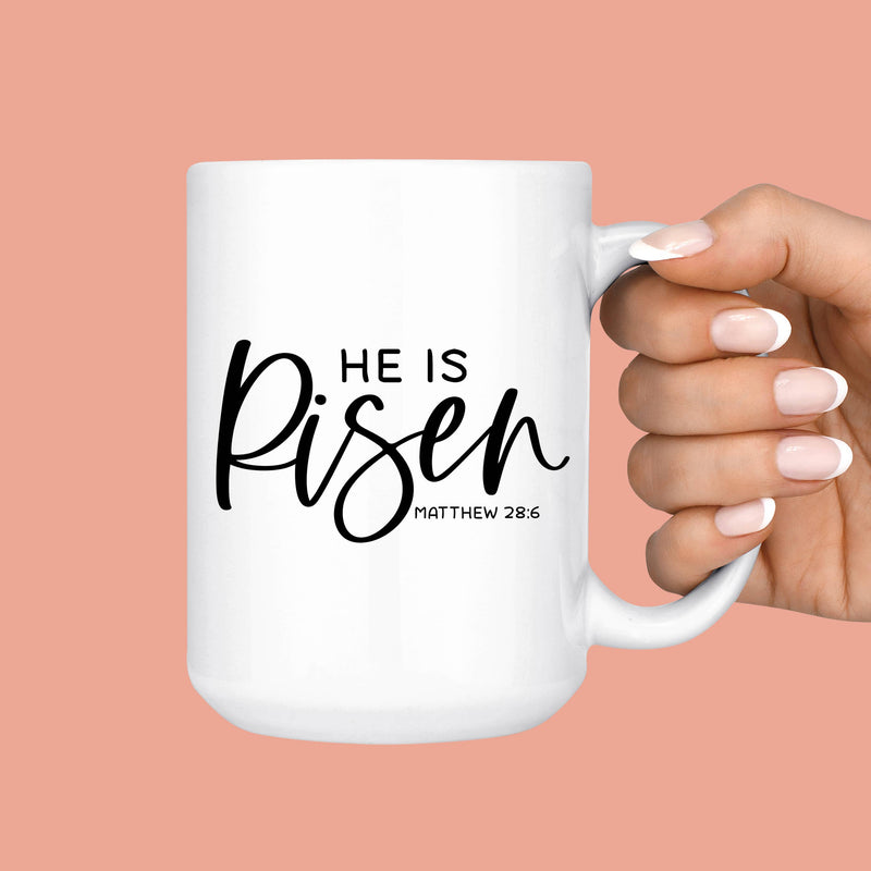 "He is Risen" Script Mug
