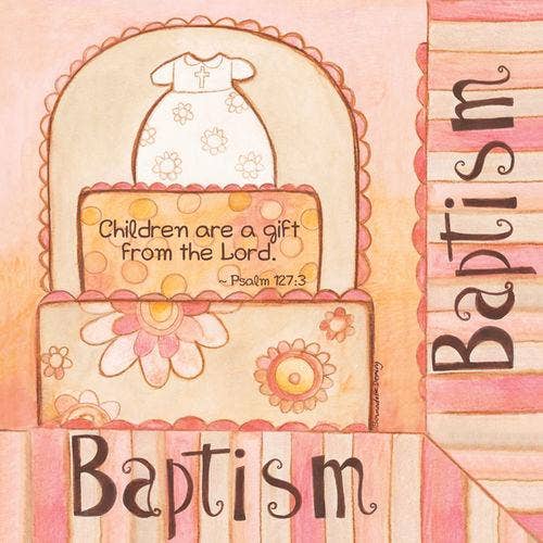 “Baptism” Cake Scripture Napkins