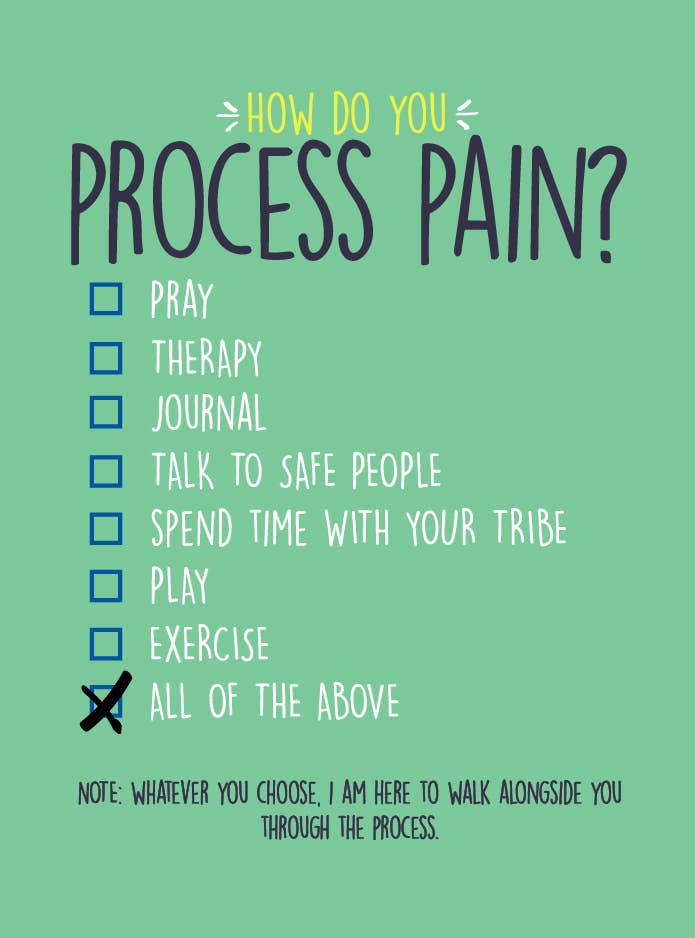 "How Do You Process Pain?" Card