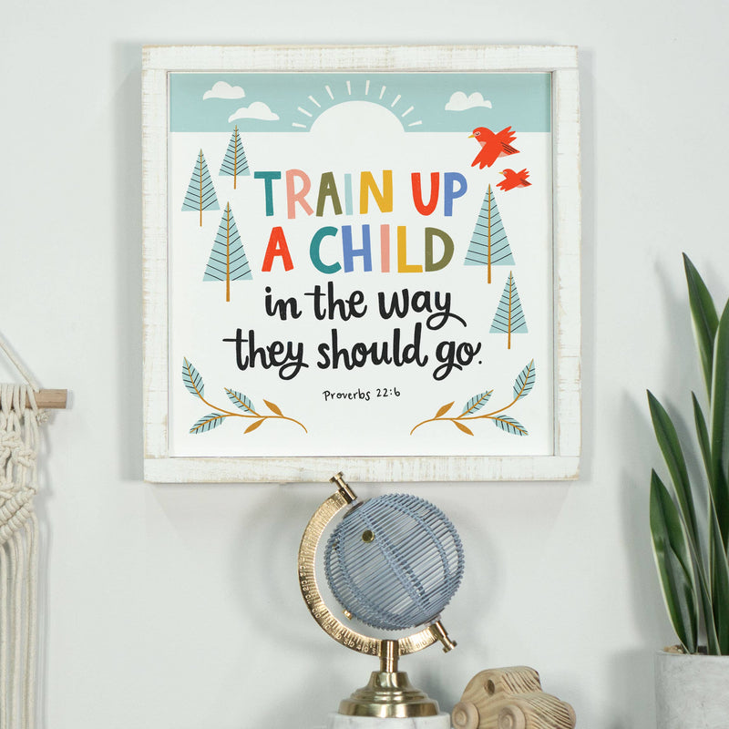 "Train Up A Child" Framed Sign