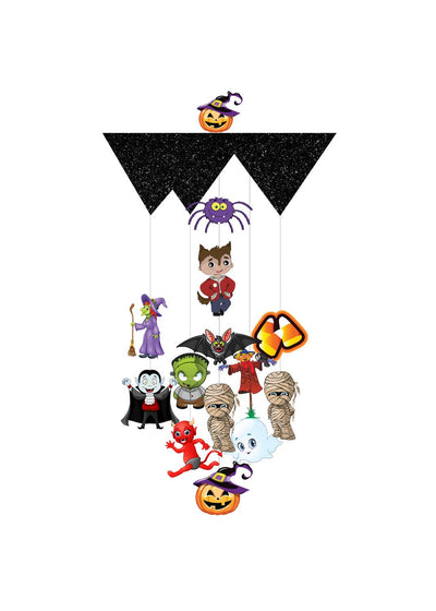 Little Monsters Halloween Chandelier Card