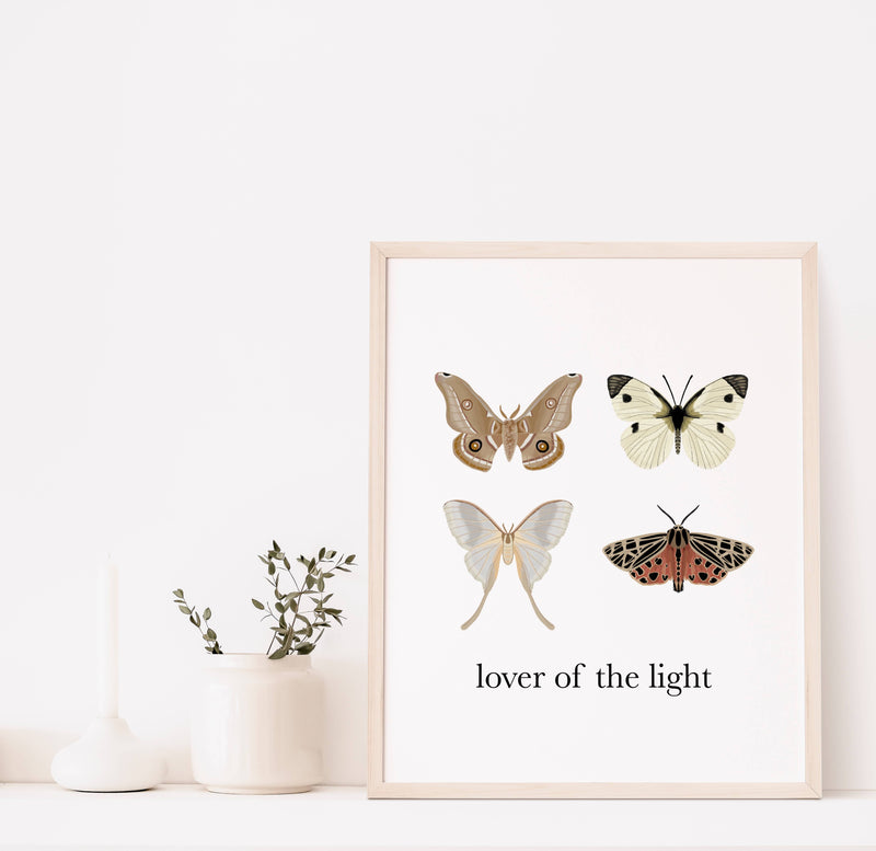 "Lover of the Light" Moth Print