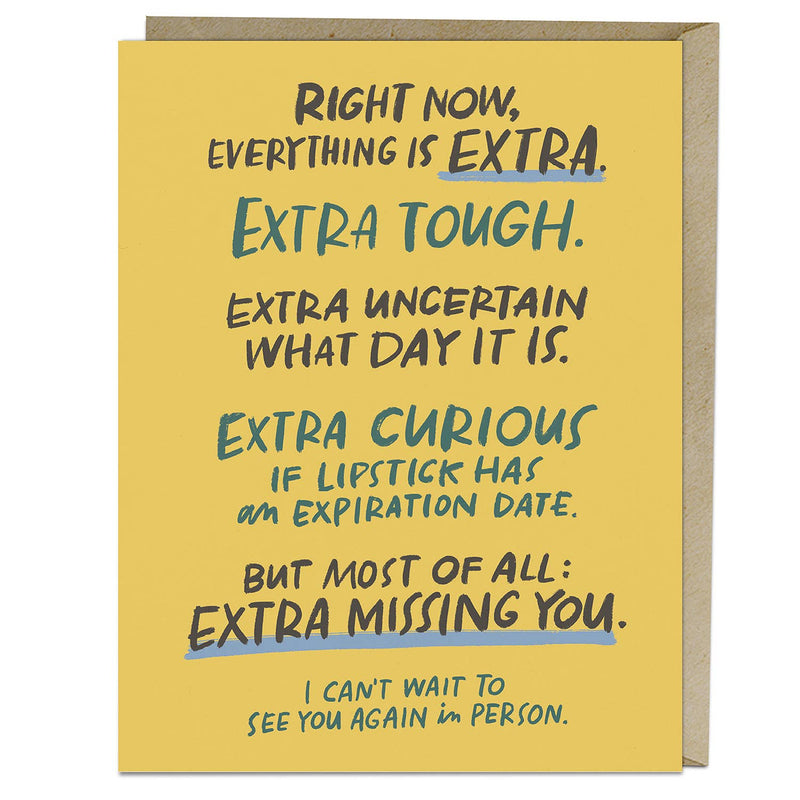 "Extra Missing You" Thinking of You Card