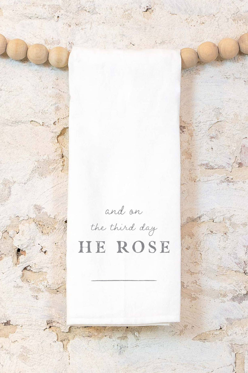 Easter "He Rose" Tea Towel