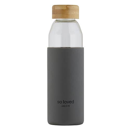 "So Loved" Glass Water Bottle