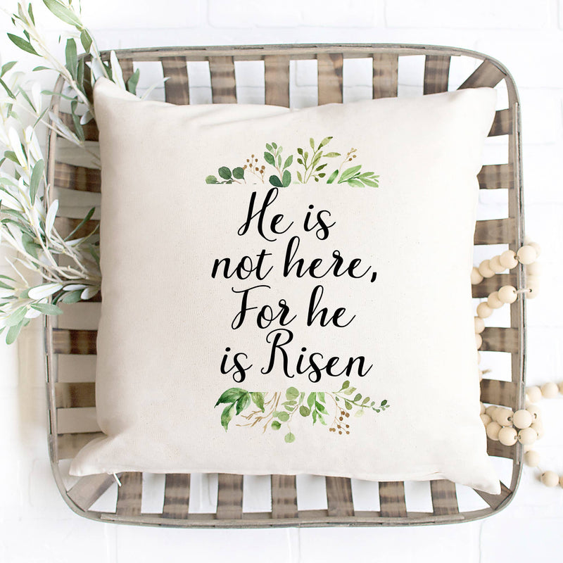 "He Is Not Here" Throw Pillow Cover