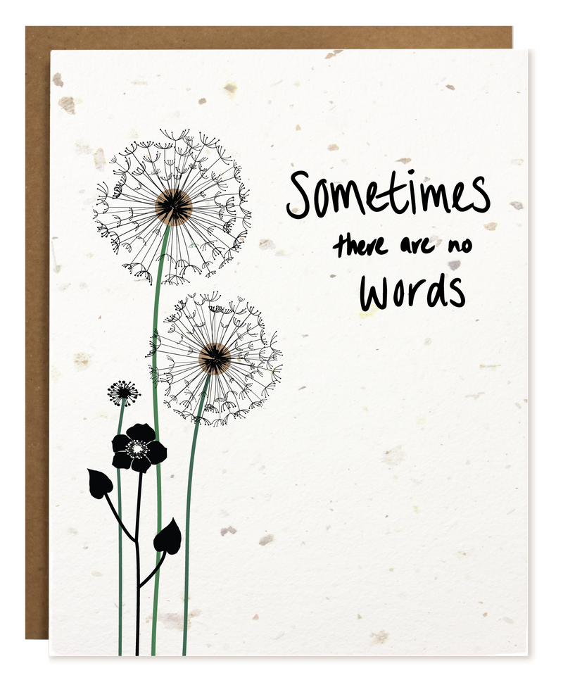 *Plantable"  "Sometimes There Are No Words" Sympathy Card