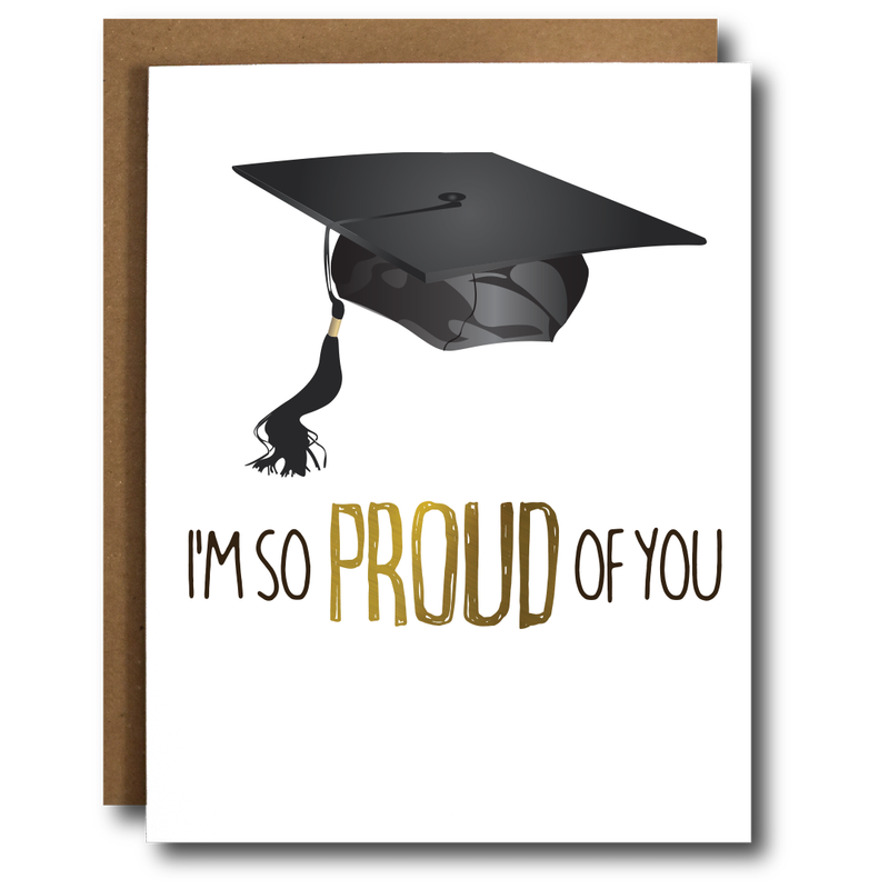 "So Proud" Graduation Card with Gold Foil