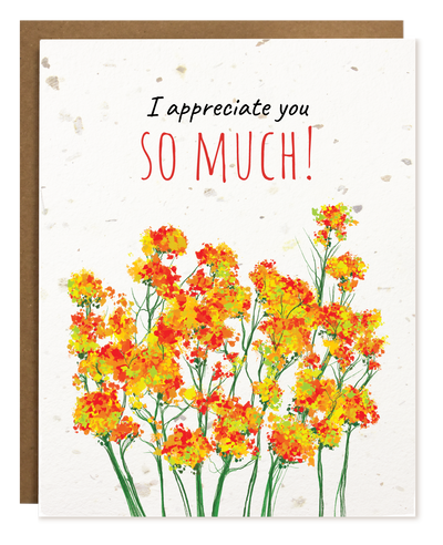 *Plantable* "I Appreciate You So Much" Thank You Card