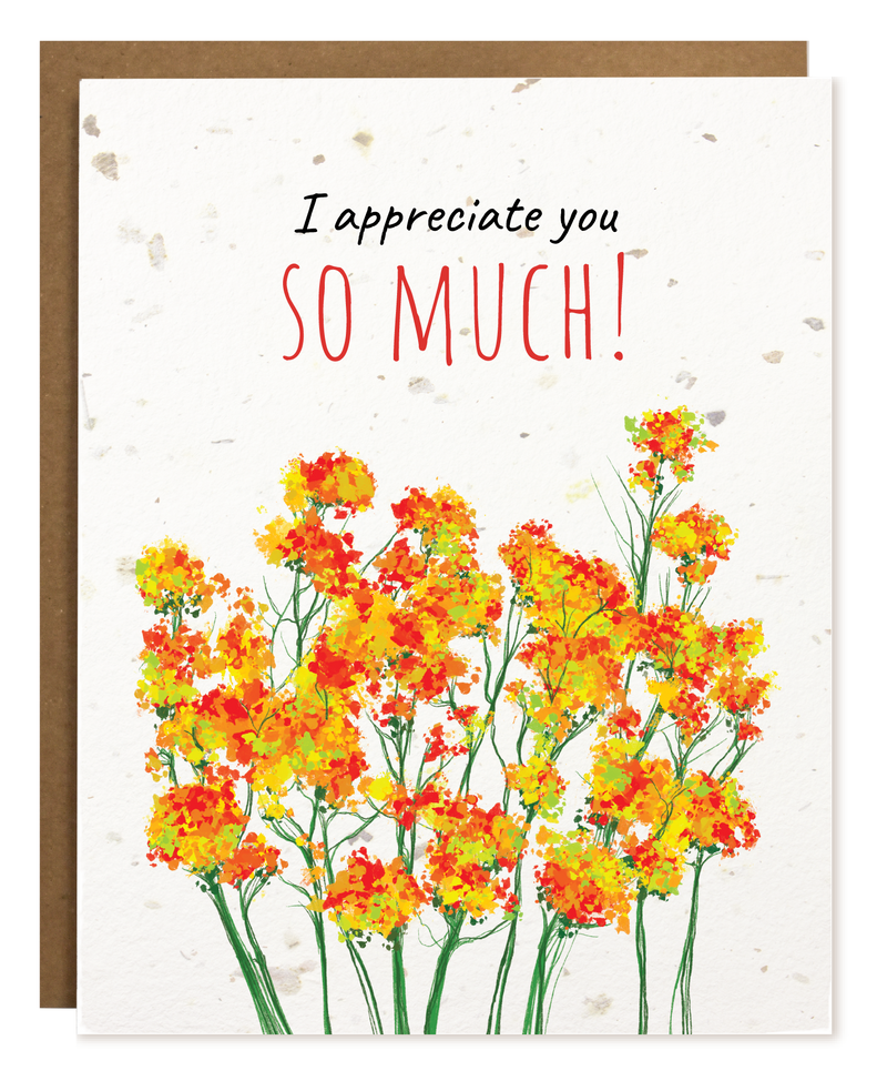 *Plantable* "I Appreciate You So Much" Thank You Card