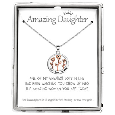 "Our Love Grows" Amazing Daughter Necklace