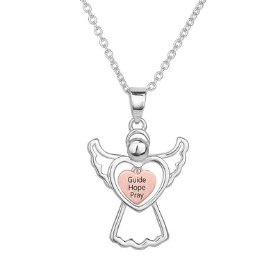"Guide. Hope. Pray" Guardian Angel Necklace