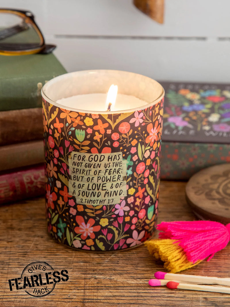 "2 Timothy 1:7" Soy Candle