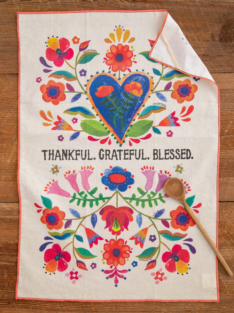 "Thankful. Grateful. Blessed" Dish Towel