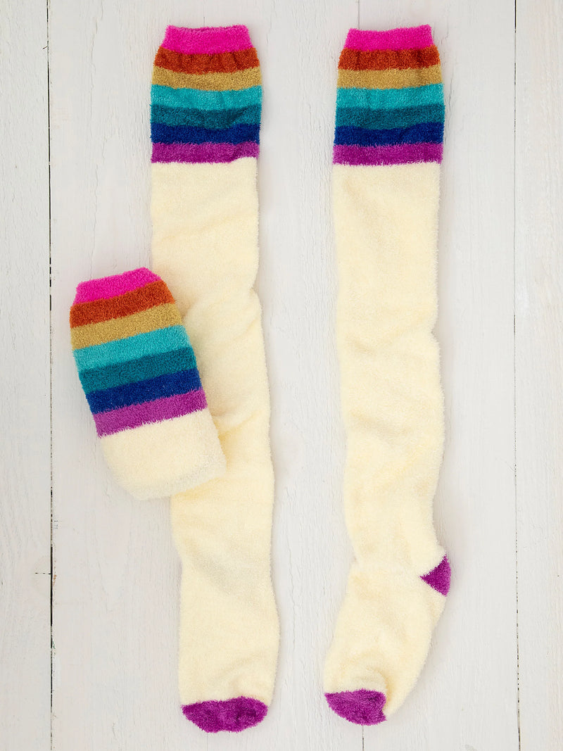 Over-The-Knee Rainbow Socks