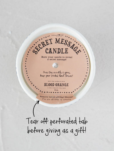 "All Kinds Of Amazing" Secret Message Candle