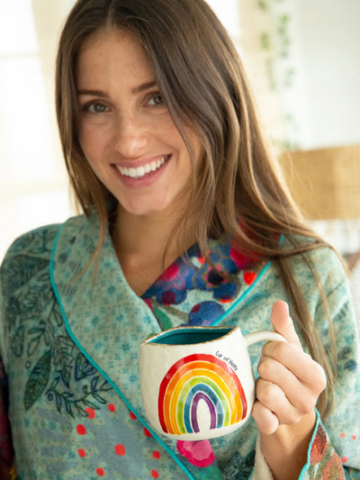 Artisan Rainbow Mug - Cup of Happy