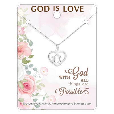 "God Is Love" Necklace - Silver