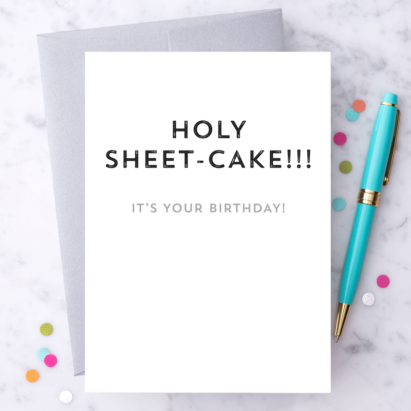 “Holy Sheet-Cake!” Funny Birthday Card