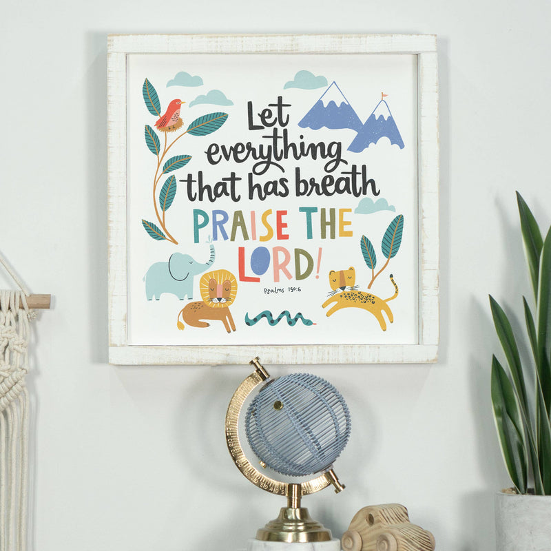 "Praise The Lord" Framed Sign