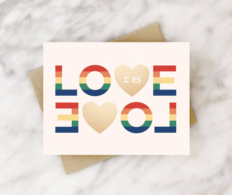 “Love Is Love" LGBTQIA+ Affirmation Card