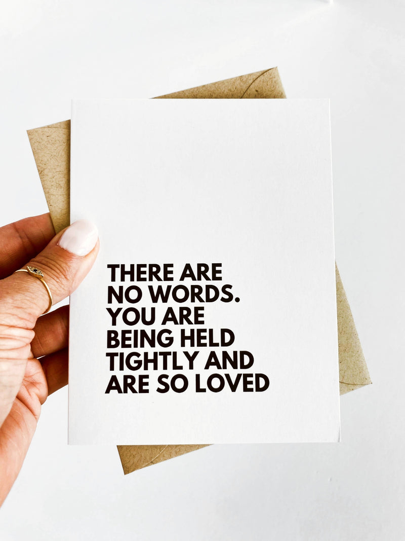 "There Are No Words" Card for Loss Bereavement Card Sympathy