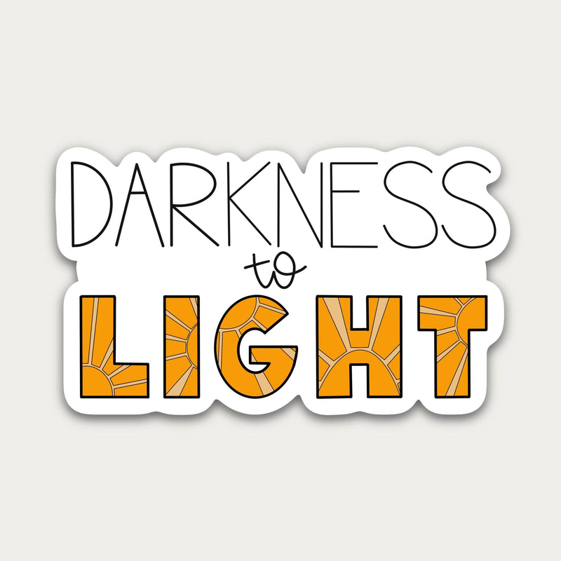 “Darkness to Light” Vinyl Sticker