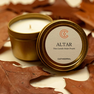 "Altar" Gold Tin Candle, Small