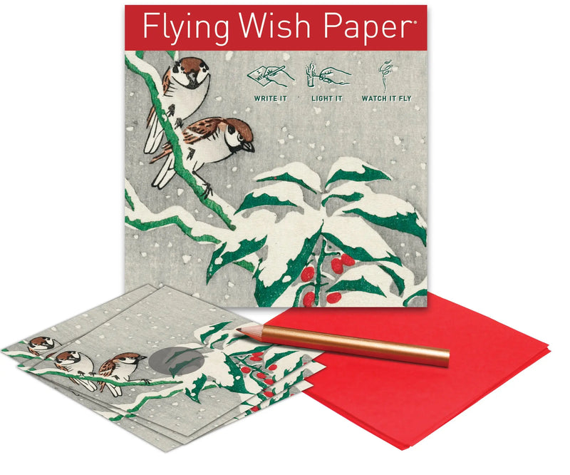 "Snowbirds" Flying Wish Paper (Mini with 15 Wishes + Accessories)