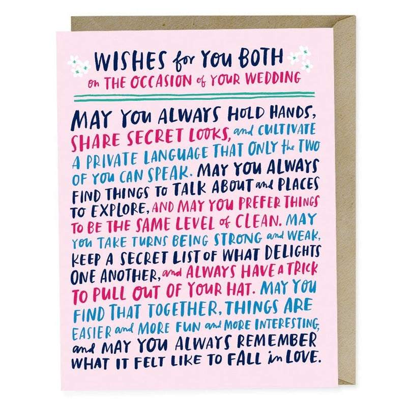 "Wishes For You Both..." Wedding Card