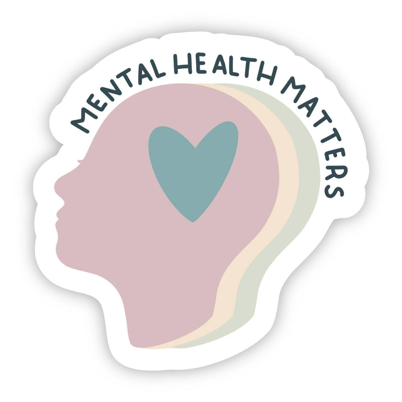 “Mental Health Matters” Head & Heart Sticker