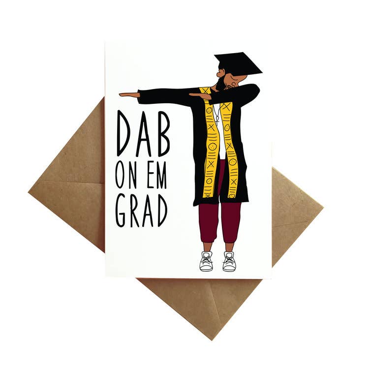 “Dab on Em Grad” Male Graduation Card