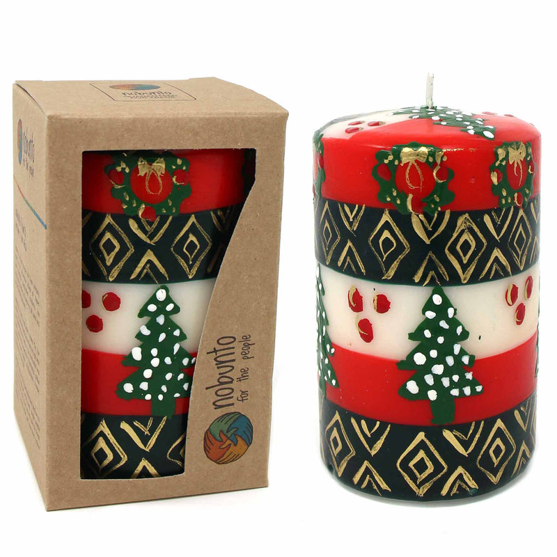 Ukhisimusi Christmas Design Pillar Candle