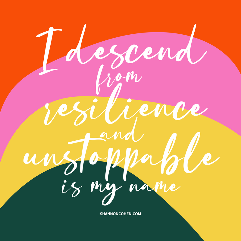 "I Descend From Resilience" Vinyl Sticker