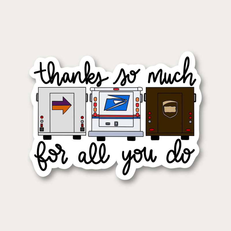 "Mail Carrier Appreciation" Vinyl Sticker