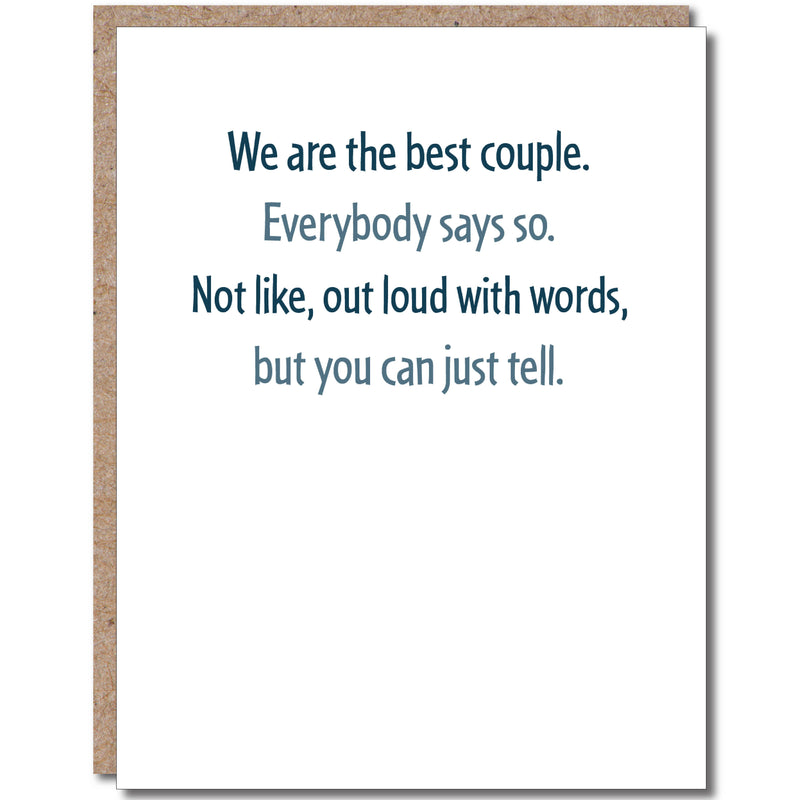 “We Are The Best Couple” Funny Anniversary Card