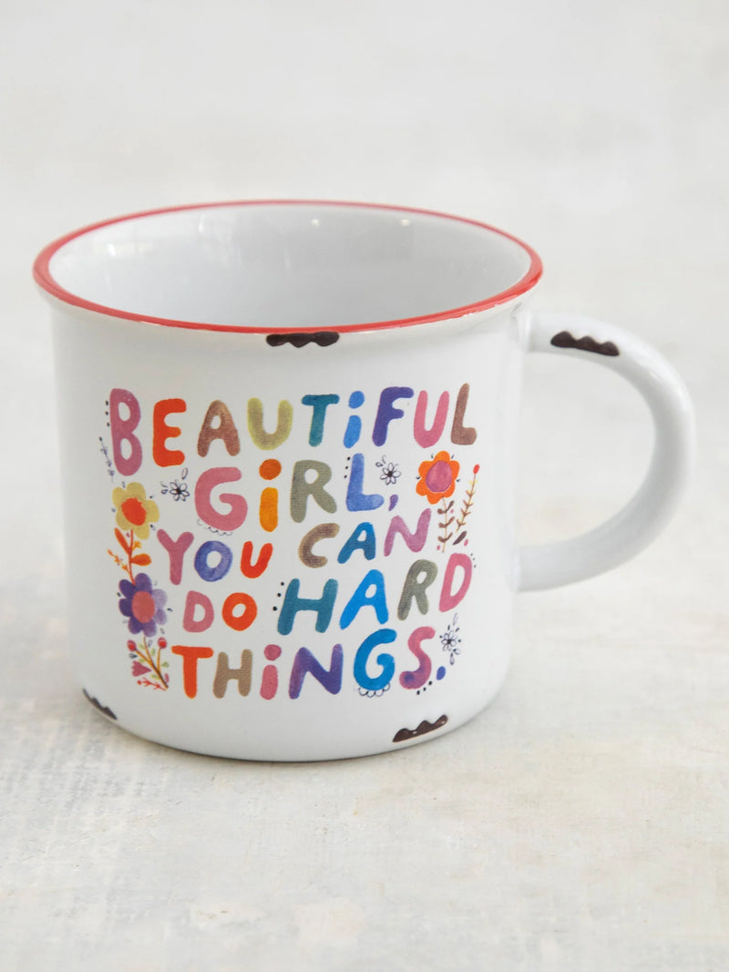 "Beautiful Girl" Ceramic Camp Mug