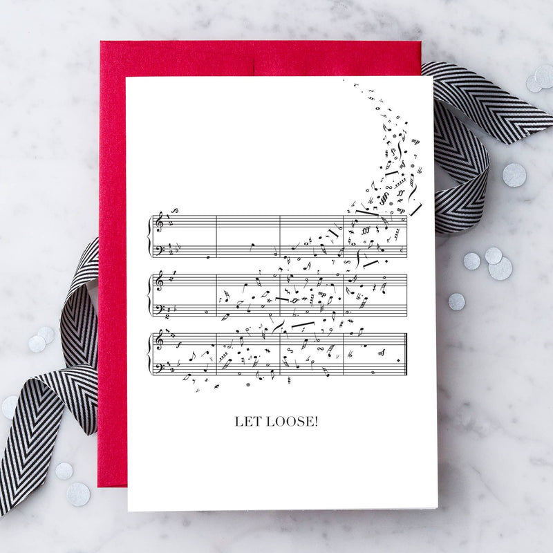 “Let Loose” Music Notes Card