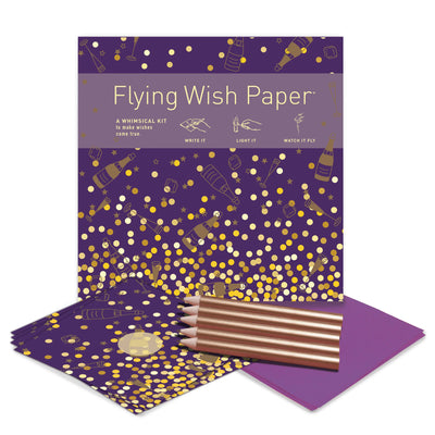 "Champagne" Flying Wish Paper (Large with 50 Wishes + Accessories)