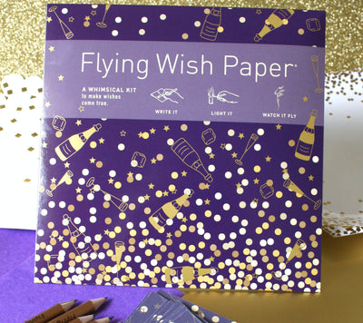 "Champagne" Flying Wish Paper (Large with 50 Wishes + Accessories)