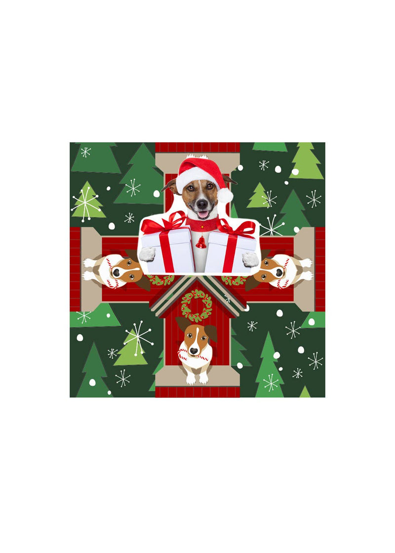 Holiday Dogs Chandelier Christmas Card