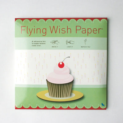 "Birthday Cupcake" Flying Wish Paper (Large with 50 Wishes + Accessories)