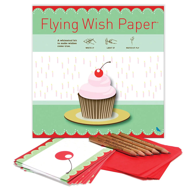 "Birthday Cupcake" Flying Wish Paper (Large)