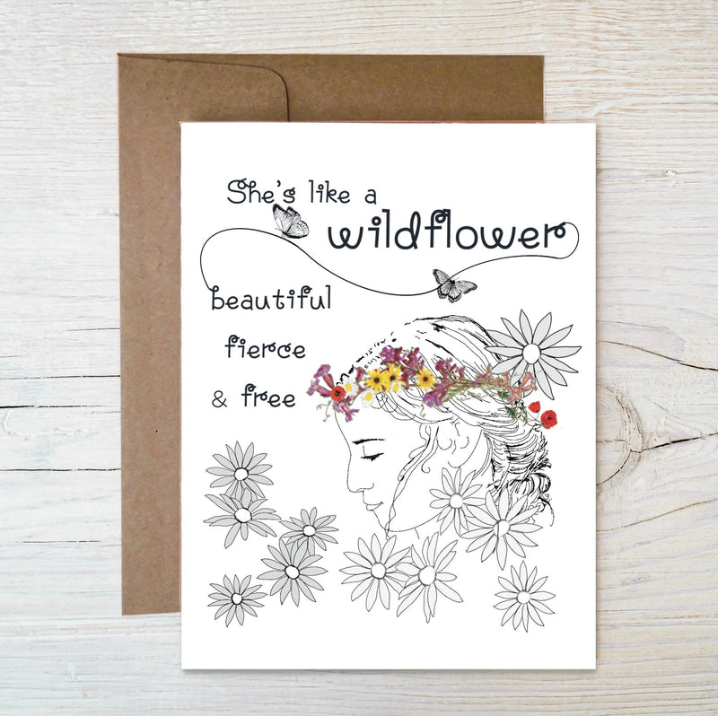 *Plantable* Wildflower Seed Card ~ "She&