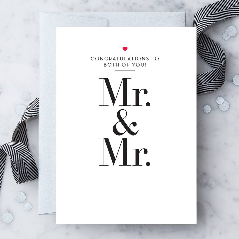 "Mr. & Mr.” LGBTQIA+ Wedding Day Card
