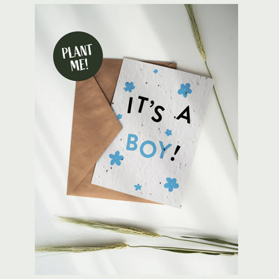 *Plantable* "It's a Boy/Girl" New Baby Card
