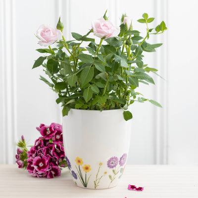 Wildflower Floral Ceramic Plant Pot