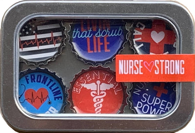 Upcycled "Nurse" Magnets - Six Pack